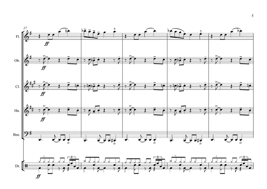 Take Five Woodwind Quintet scores gallery preview page 5