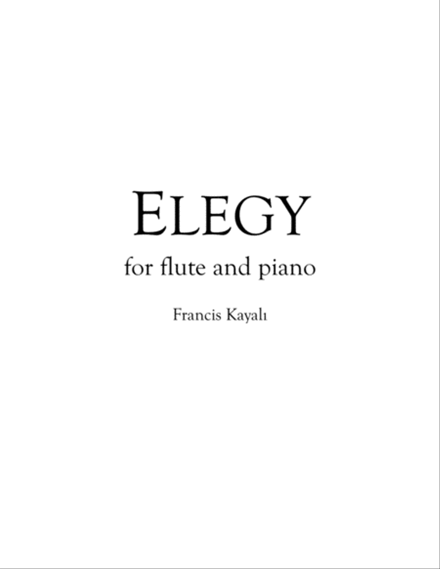 Elegy • Flute + Piano Flute Solo scores gallery preview page 1