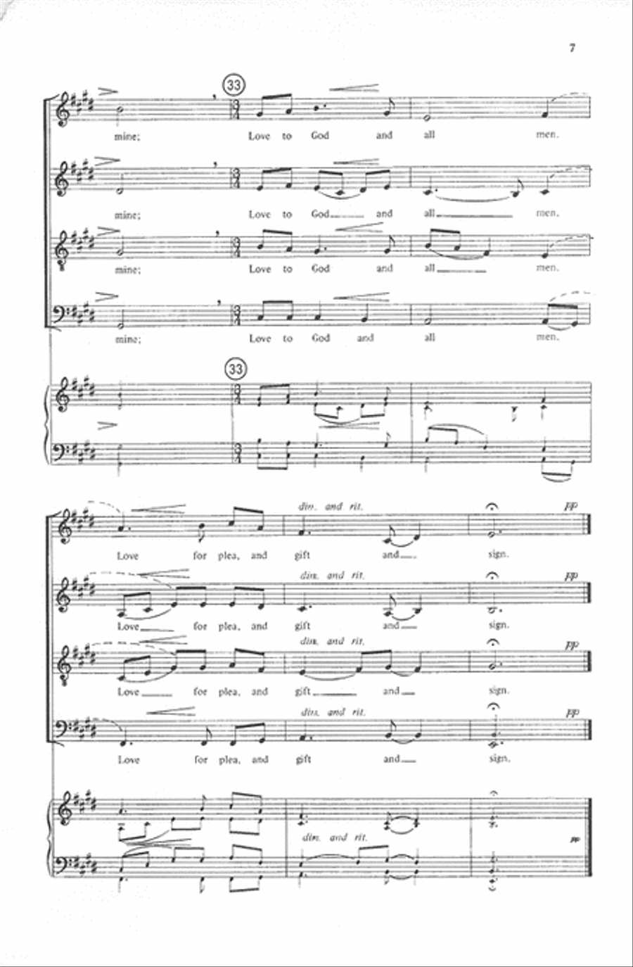 Love Came Down at Christmas (SATB) 4-Part scores gallery preview page 7