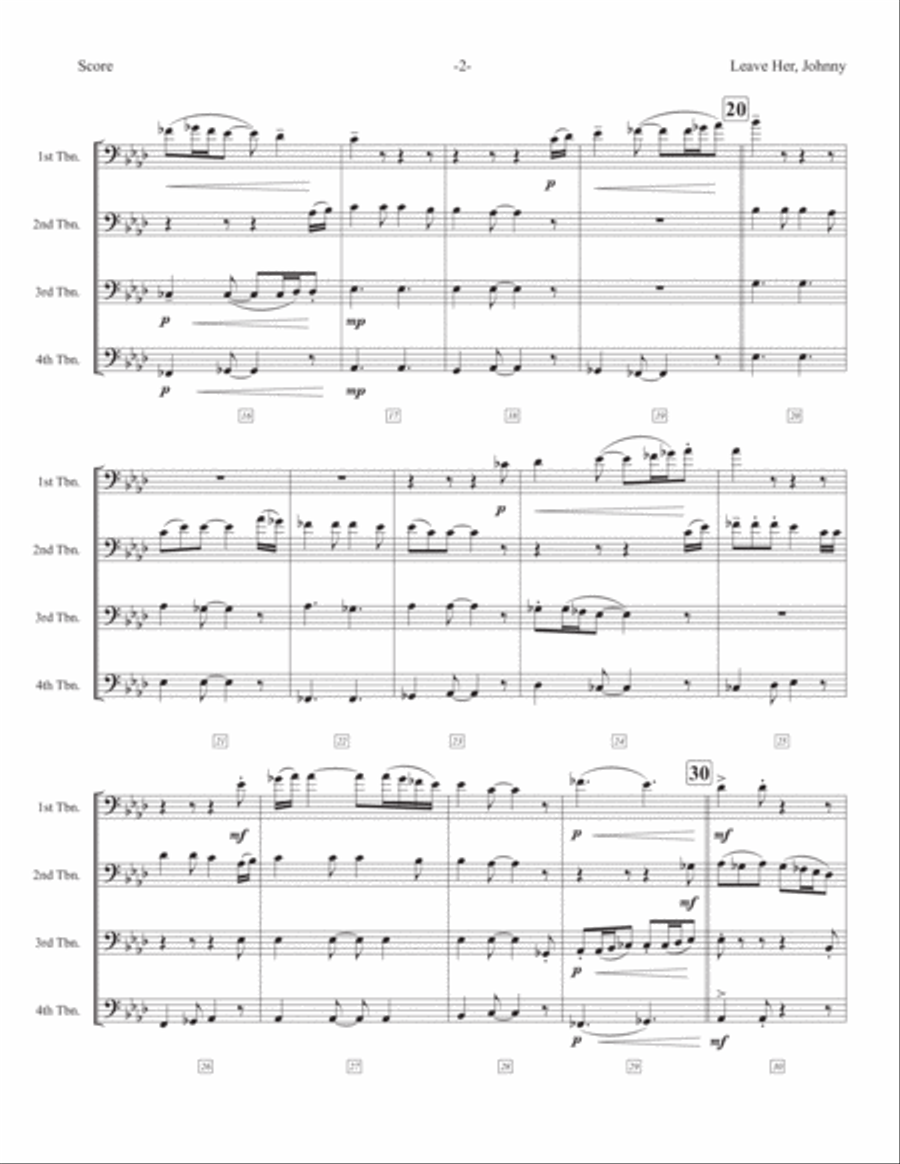 Leave Her Johnny Small Ensemble scores gallery preview page 3