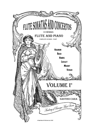 Book cover for 10 Flute Sonatas and Concertos (Volume 1) for Flute and Piano - Scores and Flute Part