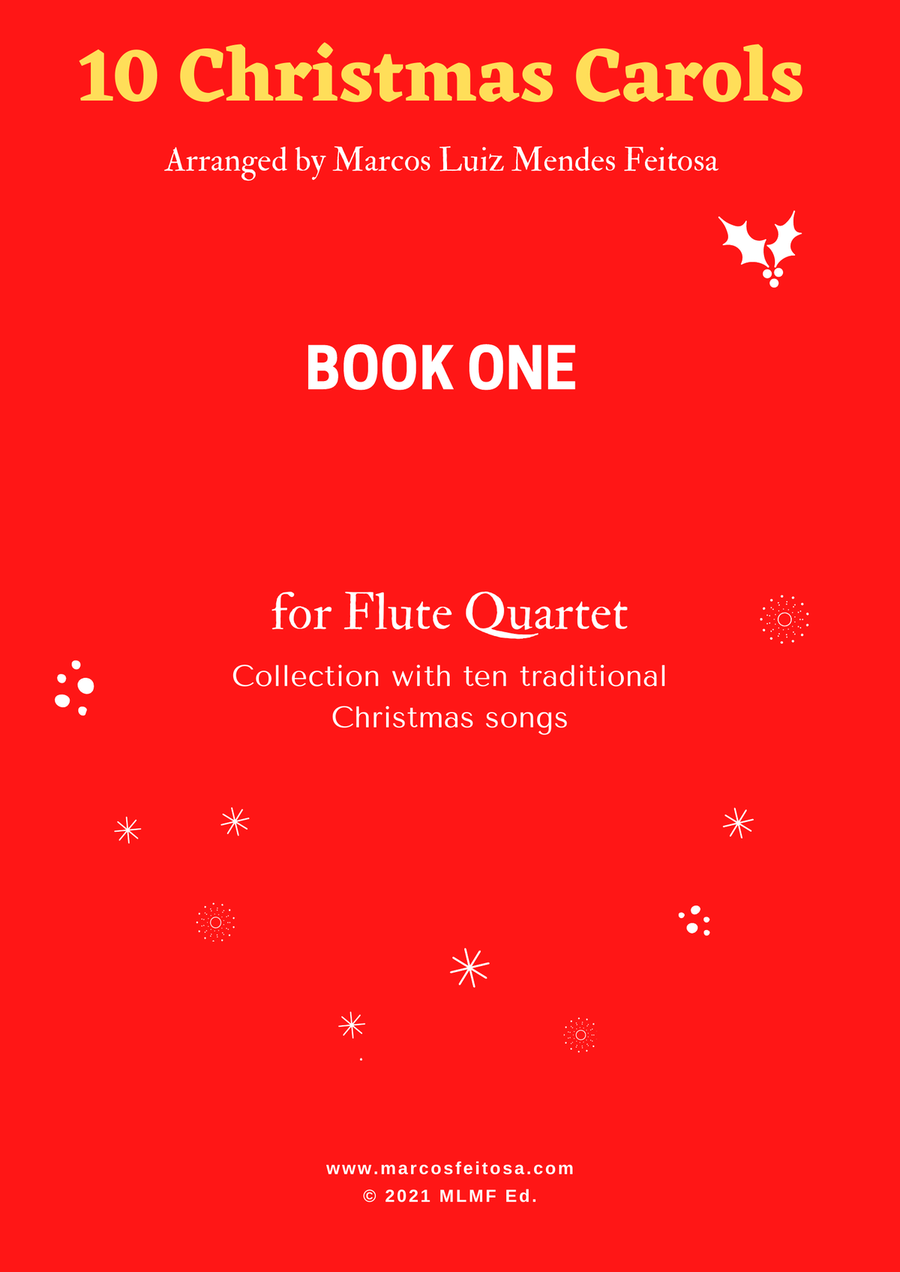10 Christmas Carols (Book ONE) - Flute Quartet Flute Quartet scores gallery preview page 1