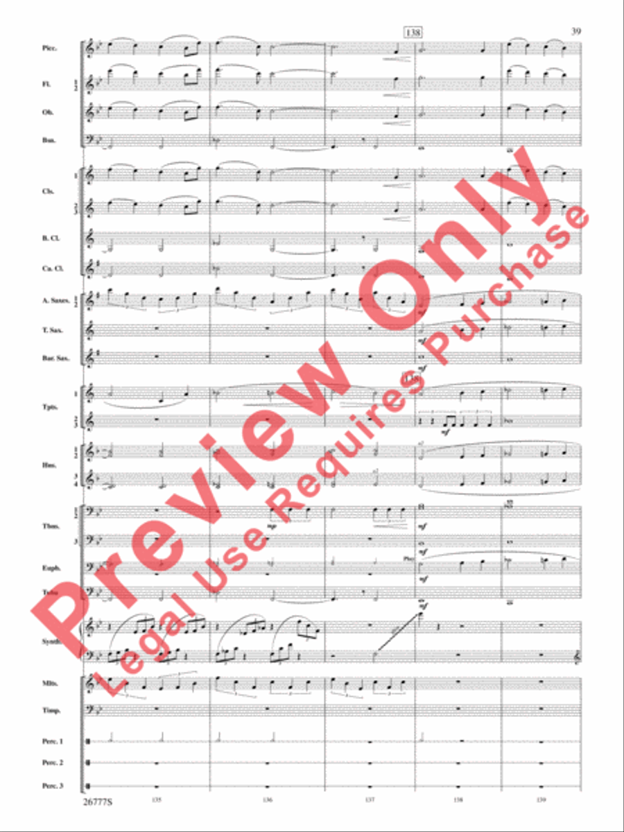 Soaring with John Williams Concert Band scores gallery preview page 40