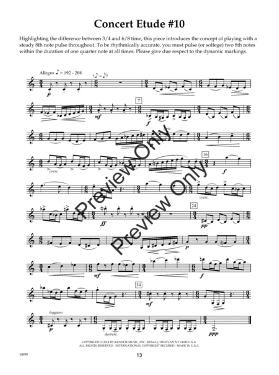 Concert Etudes B-Flat Clarinet scores gallery preview page 14