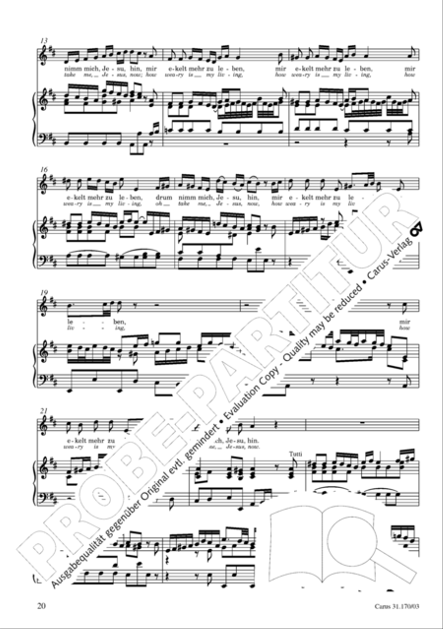 O blessed rest, o welcome heart's delight (Vergnugte Ruh, beliebte Seelenlust) Flute scores gallery preview page 21