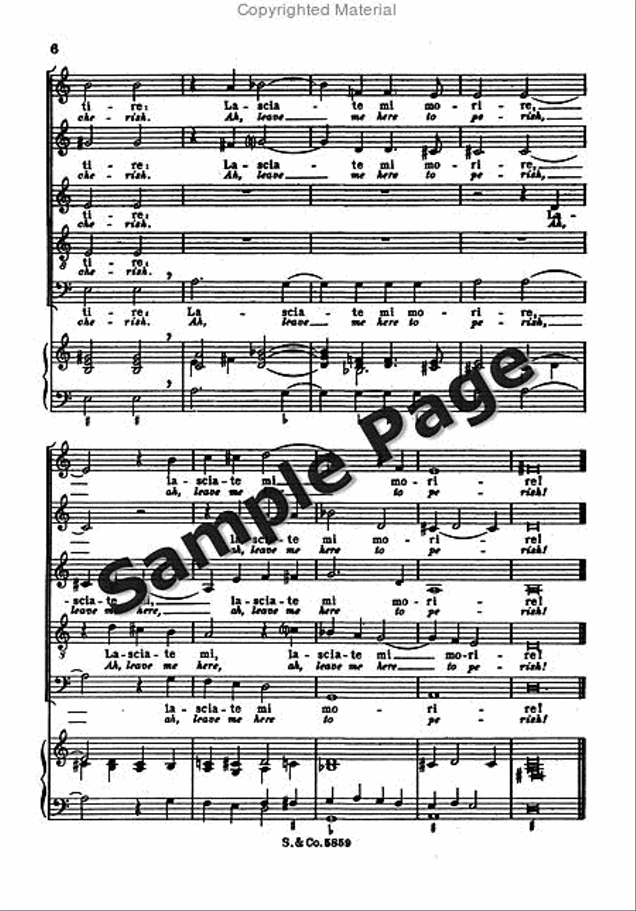 Lamento d'Arianna - Ah, Leave Me Here to Perish SSATB scores gallery preview page 7