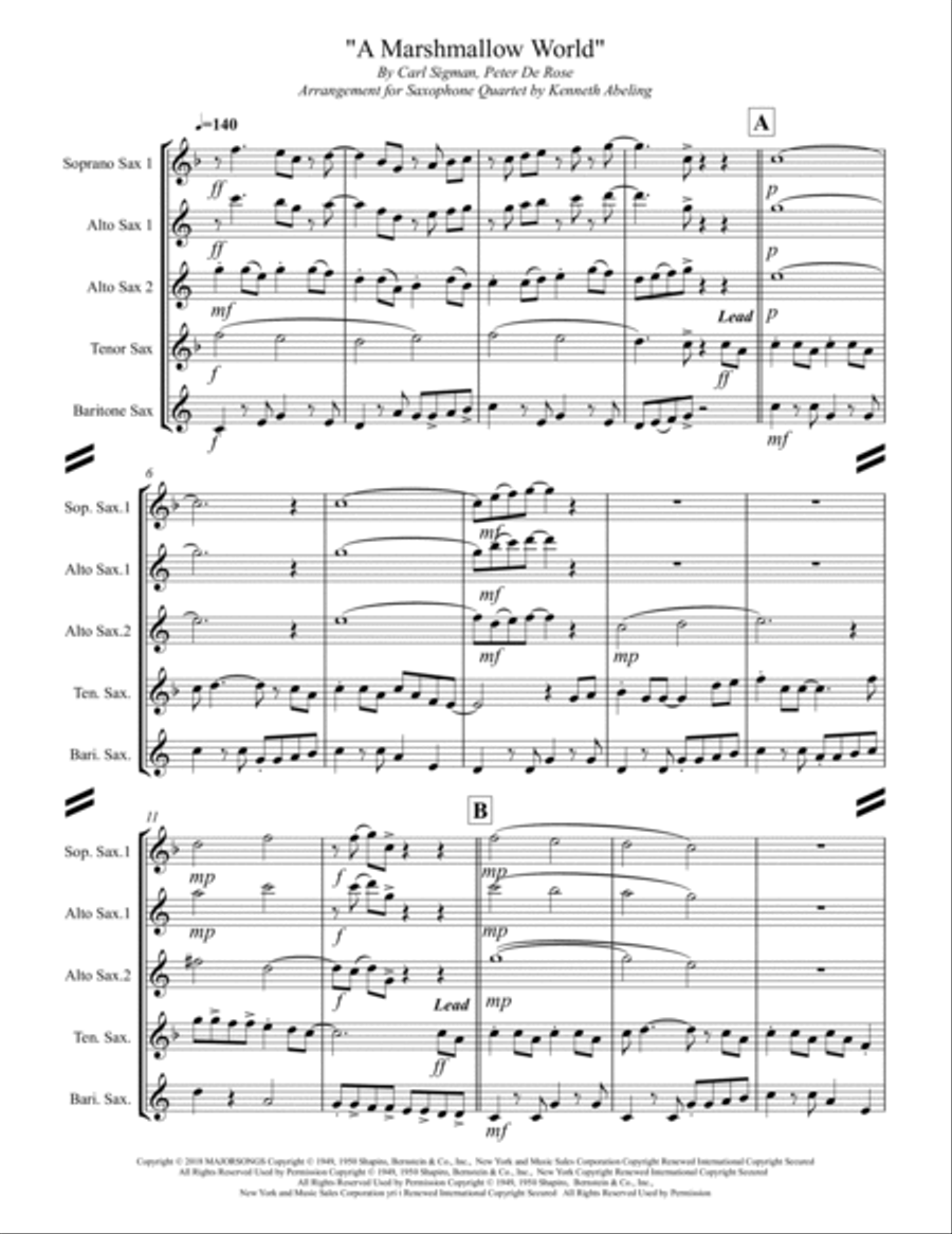 A Marshmallow World Small Ensemble scores gallery preview page 2