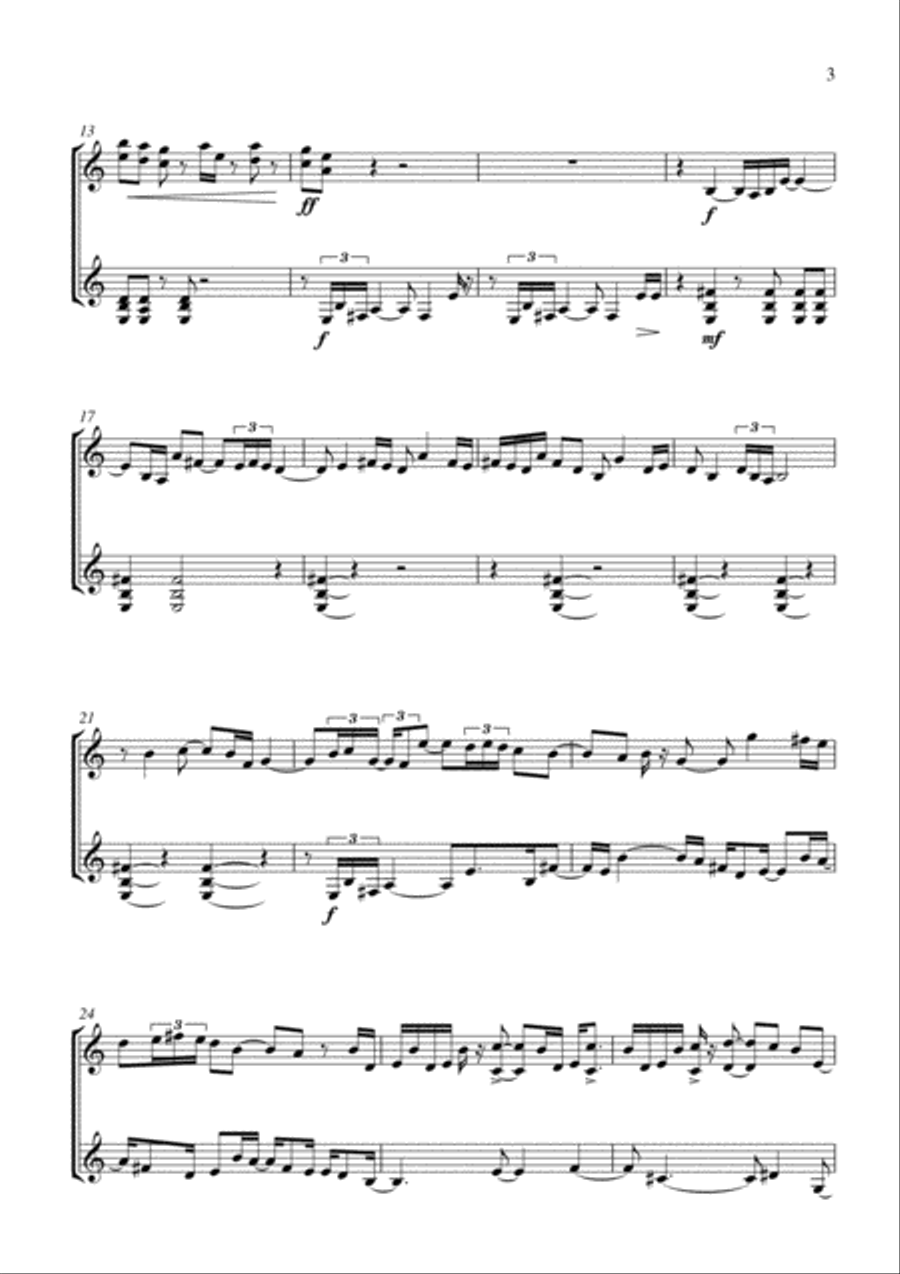 Carson Cooman: Dionis Dreaming (2002) for mandolin and guitar Guitar Solo scores gallery preview page 3