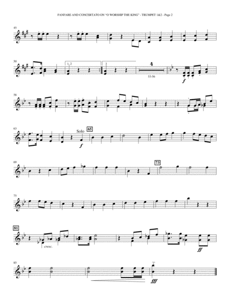 Fanfare and Concertato on "O Worship the King" - Bb Trumpet 1,2