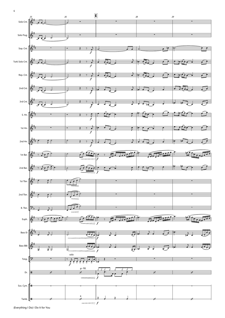 (everything I Do) I Do It For You Brass Band scores gallery preview page 6