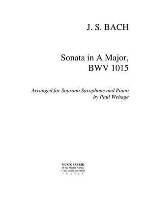 Book cover for Sonata A maj BWV 1015