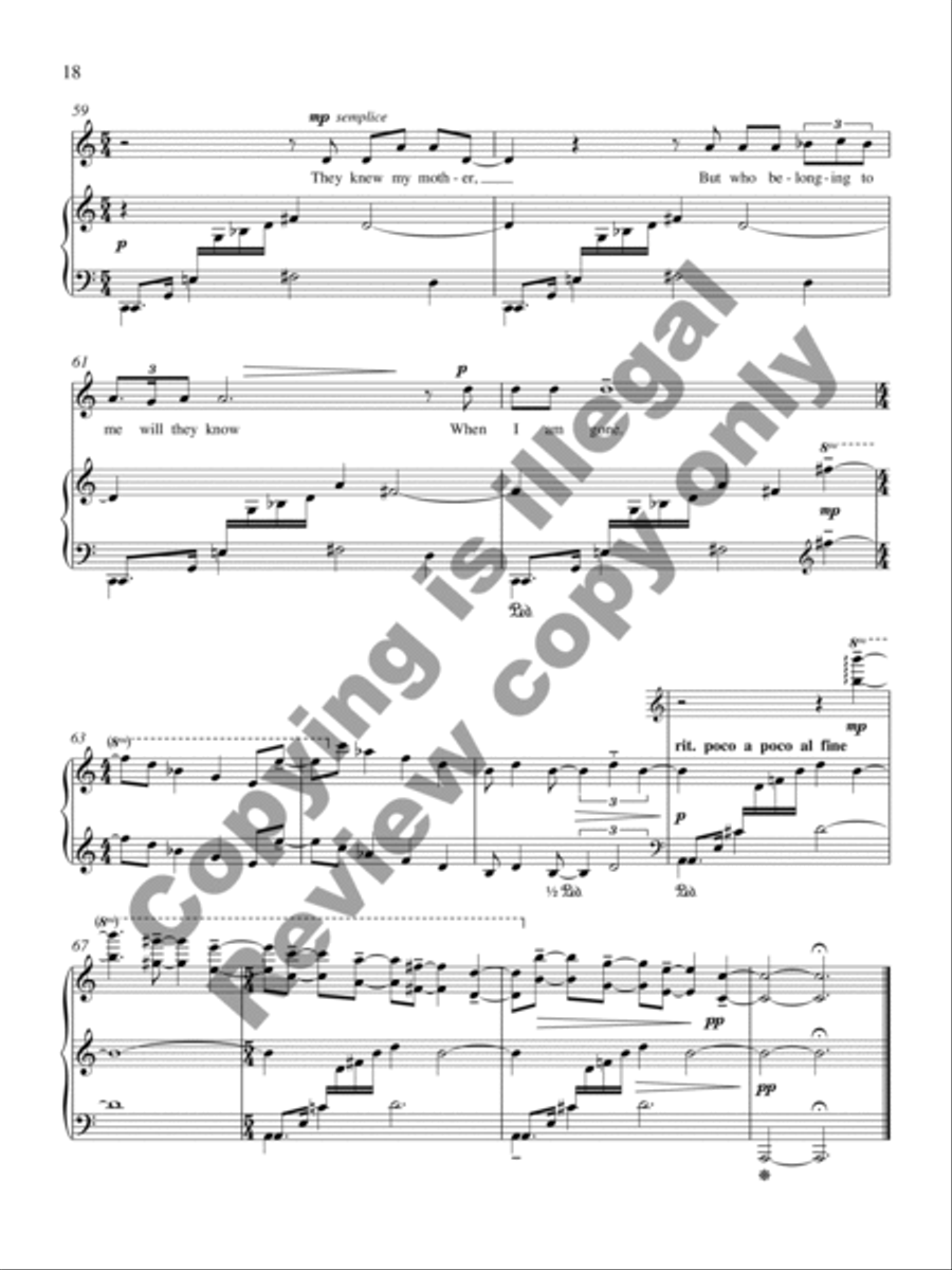 Collected Songs for Soprano and Piano Soprano Voice scores gallery preview page 30