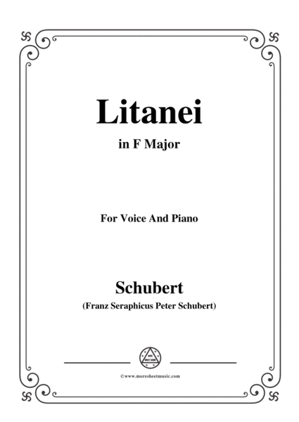 Schubert-Litanei in F Major,for voice and piano image number null