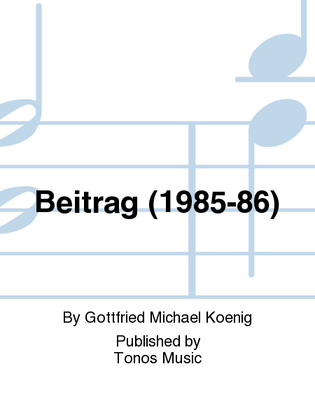 Beitrag (1985-86)