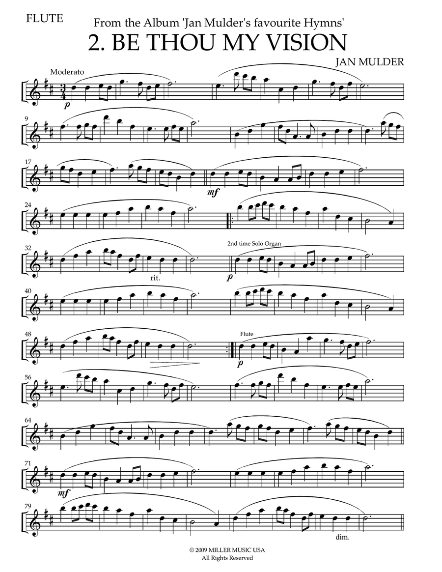 Be Thou My Vision by Traditional Flute - Digital Sheet Music