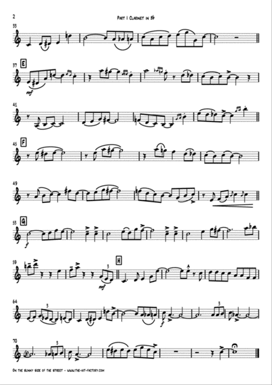 On The Sunny Side Of The Street Woodwind Trio scores gallery preview page 6