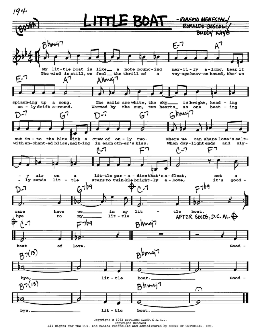 Little Boat Voice scores gallery preview page 1