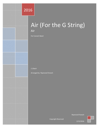 AIR (On the G String) - For Concert Band