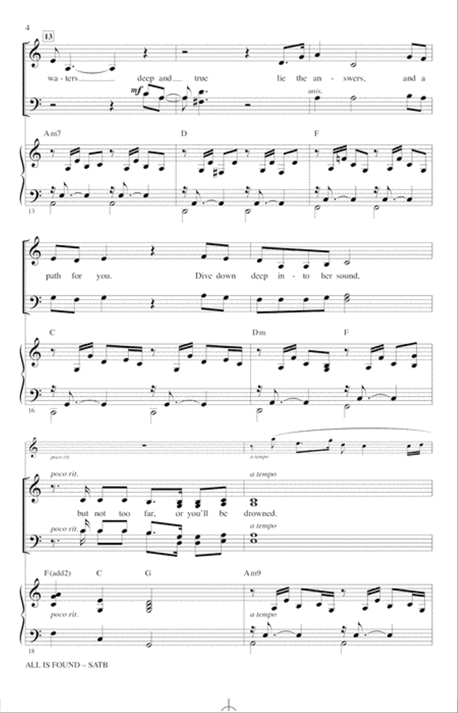 All Is Found (from Disney's Frozen 2) (arr. Mark Brymer) 4-Part scores gallery preview page 4