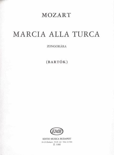 Marcia alla Turca von der Sonate A-Dur (KV 331)