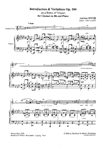 Introduction and Variations on a Theme by Mozart Op. 104