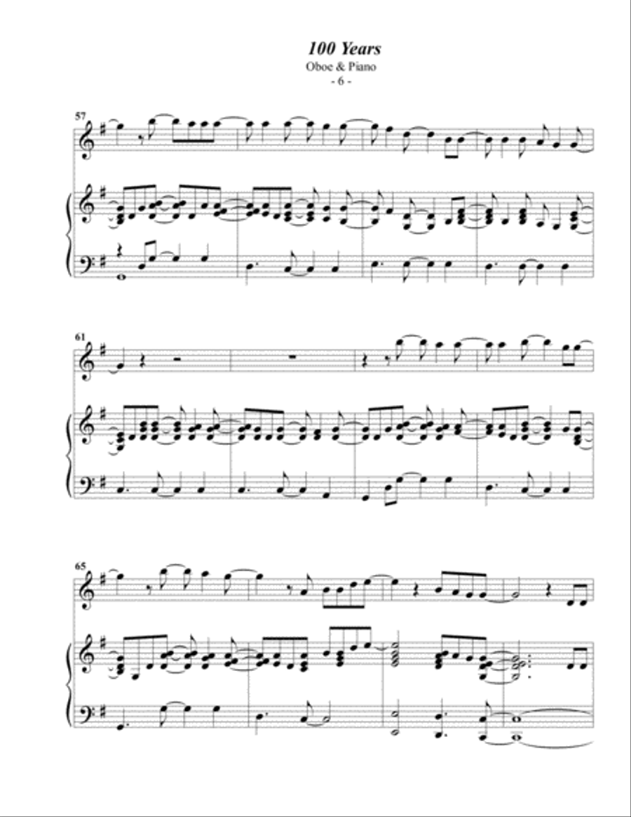 100 Years Piano scores gallery preview page 6
