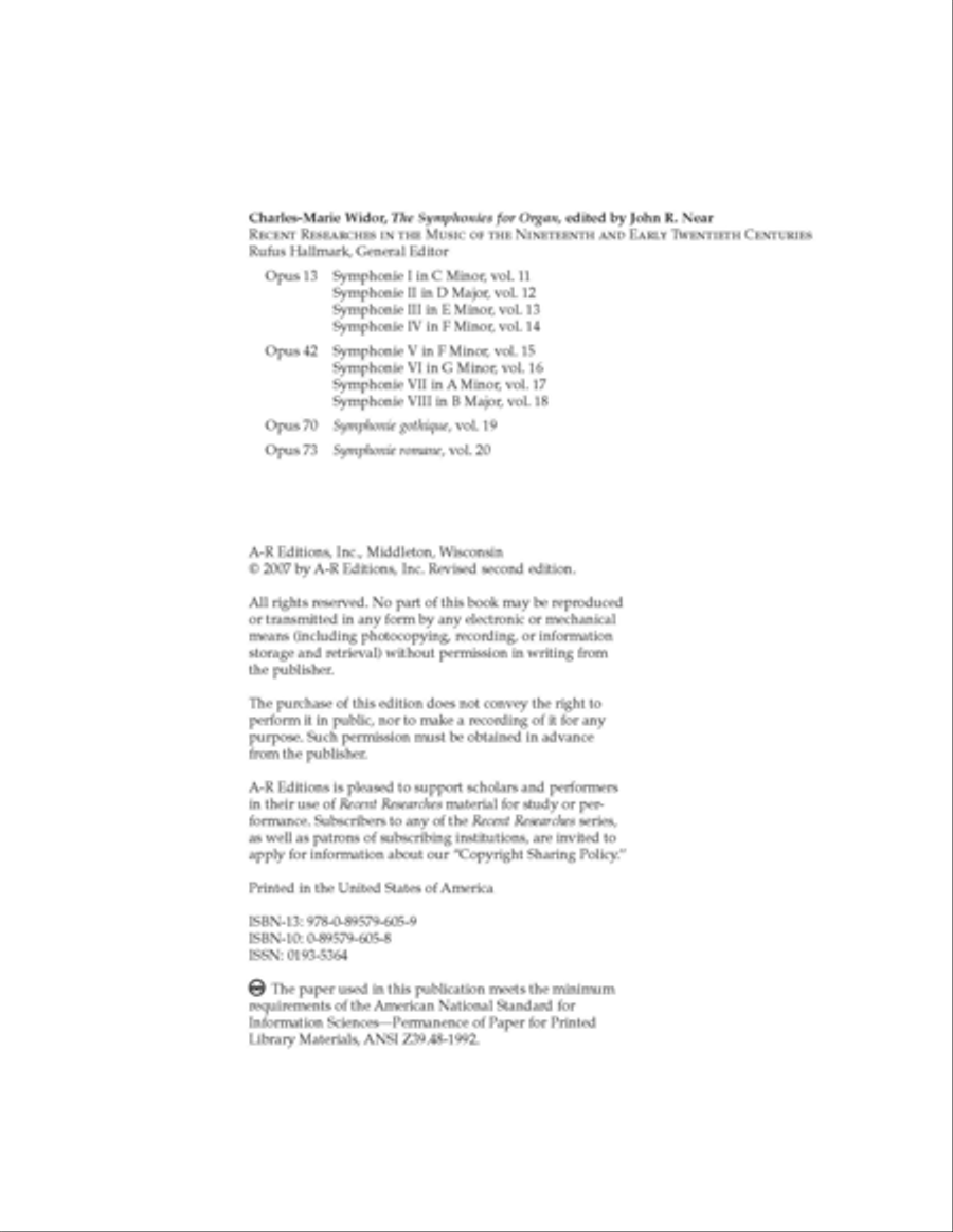 Symphonie V in F Minor Organ scores gallery preview page 2