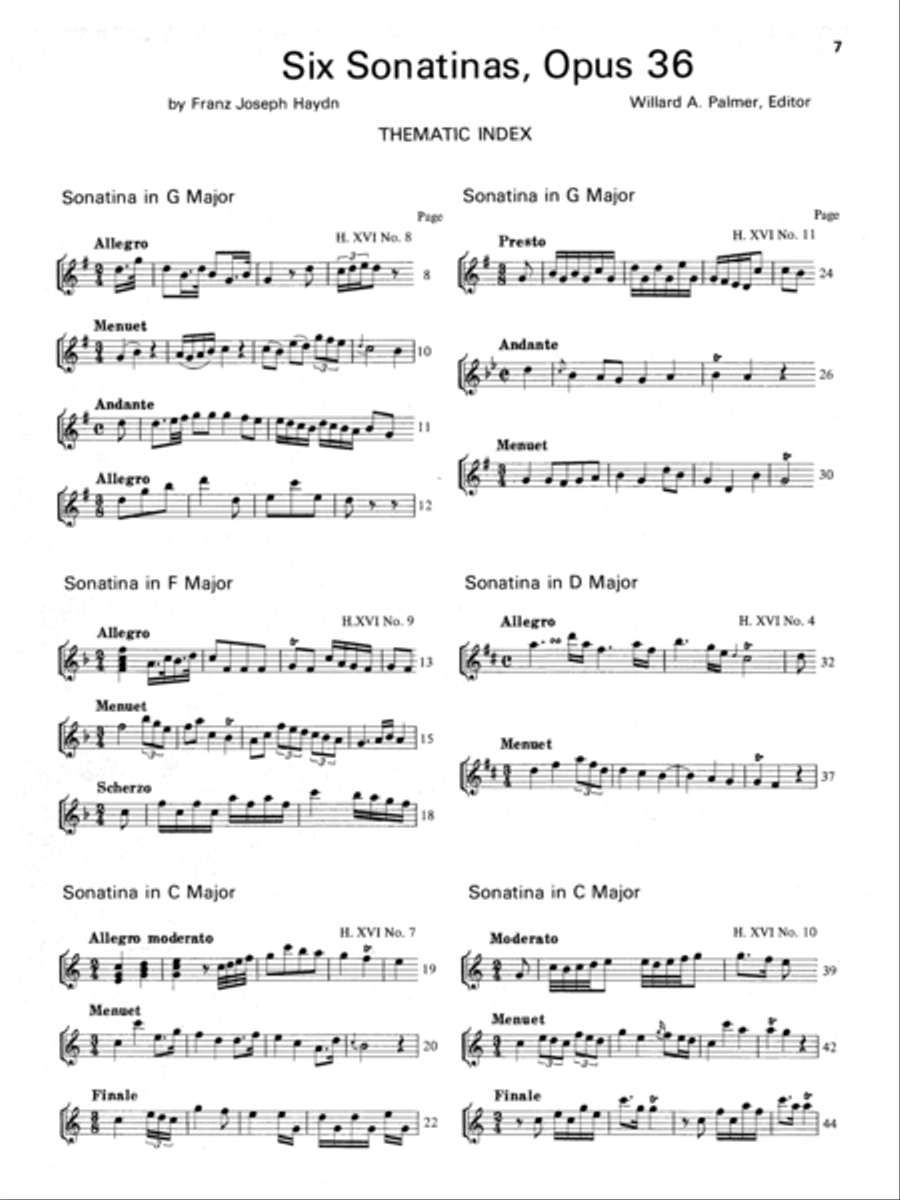 Haydn -- 6 Sonatinas Haydn -- 6 Sonatinas Piano Solo scores gallery preview page 2