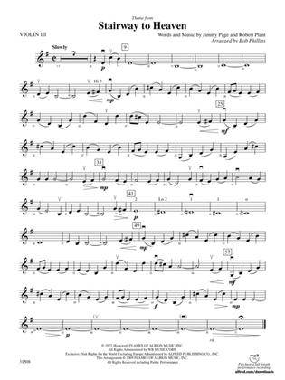 Stairway to Heaven, Theme from: 3rd Violin (Viola [TC])