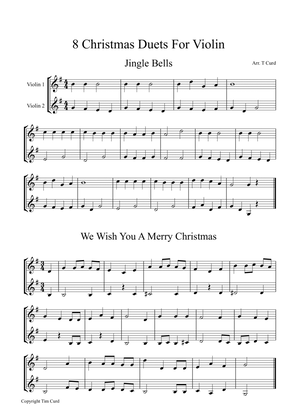 8 Christmas Duets For Violin