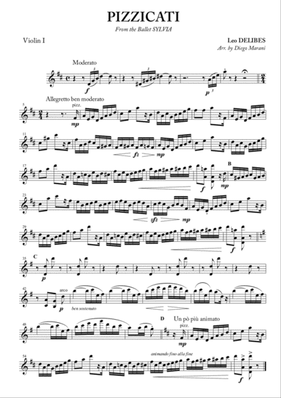 Pizzicati for String Quartet String Quartet scores gallery preview page 1