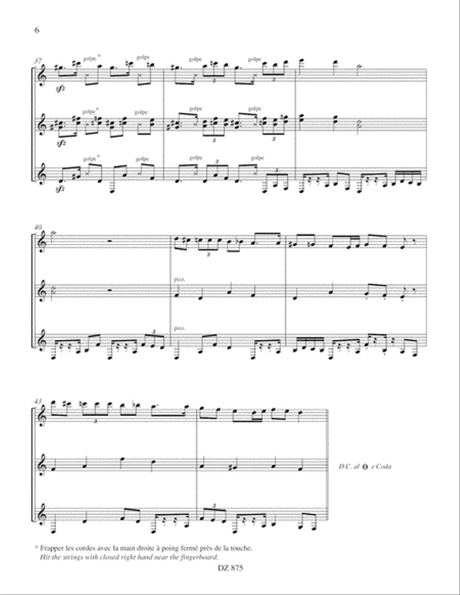 Tango égyptien Tango égyptien Guitar Ensemble scores gallery preview page 6
