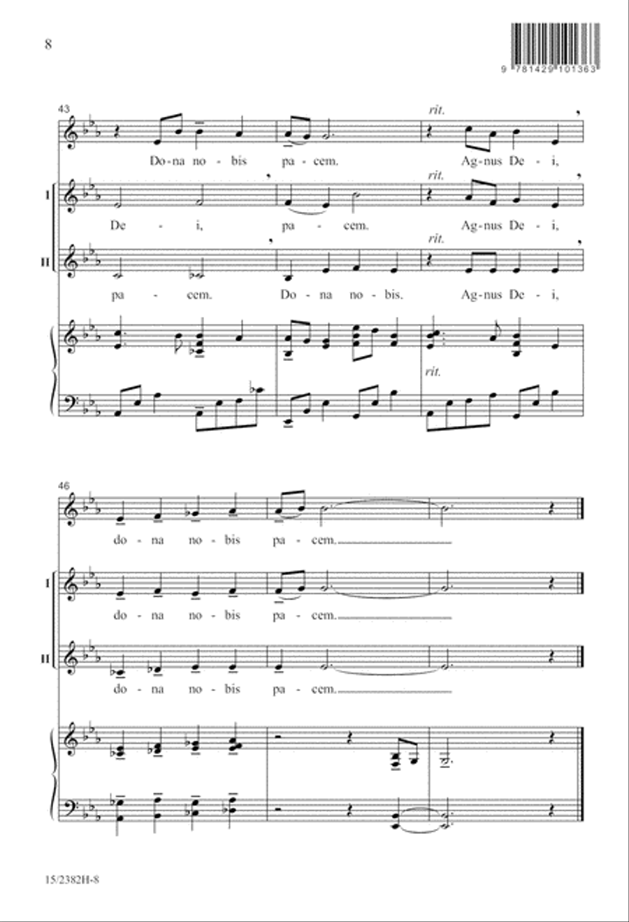 Agnus Dei 2-Part scores gallery preview page 9