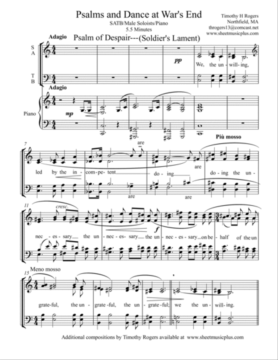 Psalms and Dance at War's End Choir scores gallery preview page 2