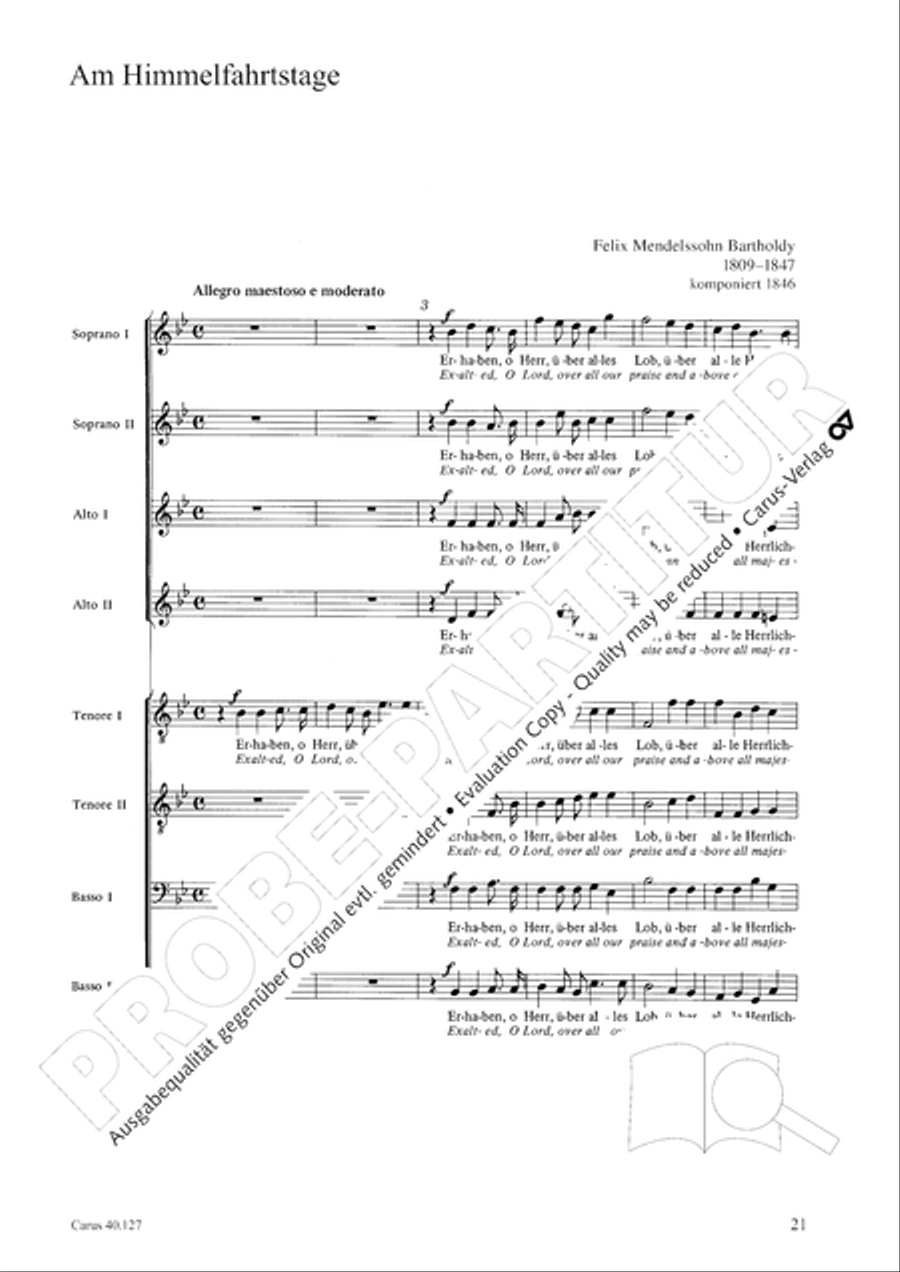 Sechs Spruche zum Kirchenjahr op. 79 Score scores gallery preview page 22