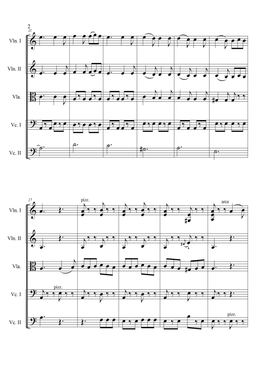 Tarantella Napoletana String Quintet String Trio scores gallery preview page 3