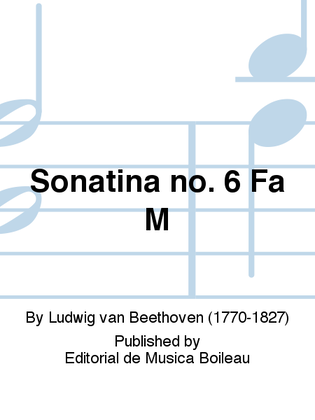 Book cover for Sonatina no. 6 Fa M