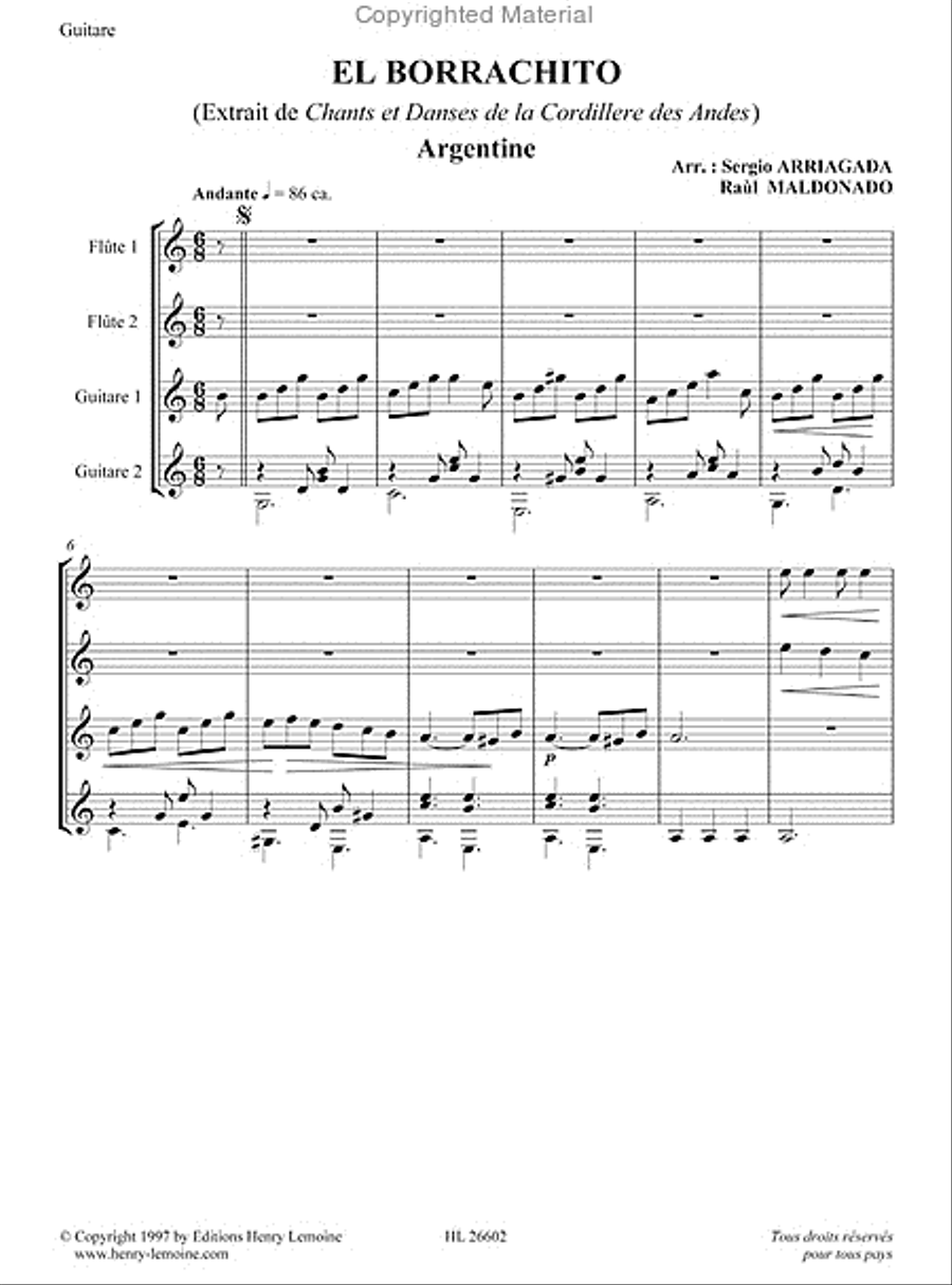 Chants Et Danses De La Cordillere Des Andes Flute scores gallery preview page 9