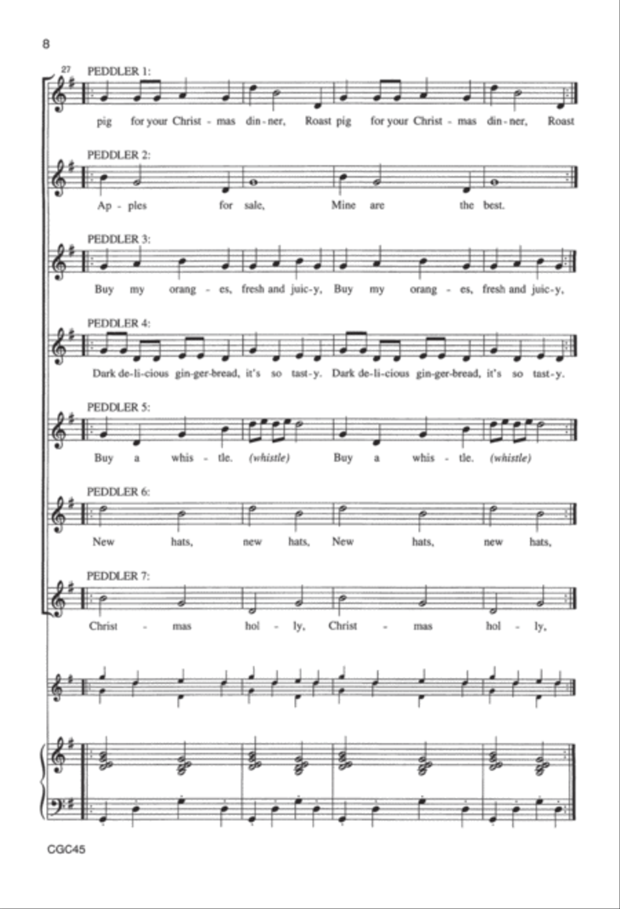 Why the Chimes Rang Unison Choir scores gallery preview page 8