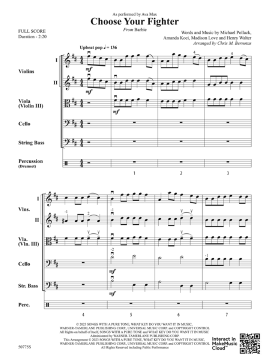 Choose Your Fighter: Score String Orchestra scores gallery preview page 3