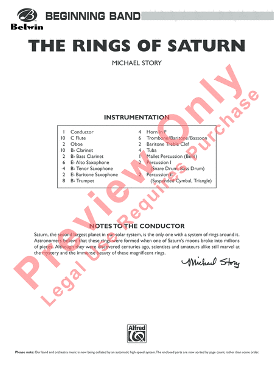 The Rings of Saturn The Rings of Saturn Concert Band scores gallery preview page 2