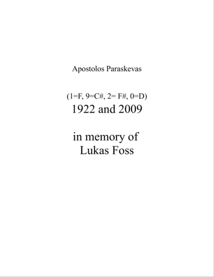 Elegy for Lukas Foss 1922-2009 Large Ensemble scores gallery preview page 4