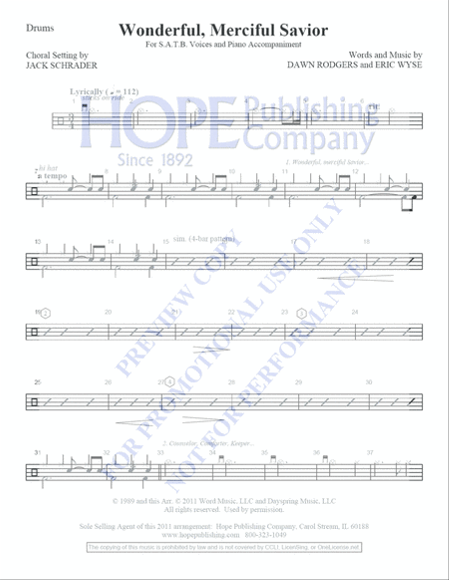 Wonderful, Merciful Savior Choir scores gallery preview page 8