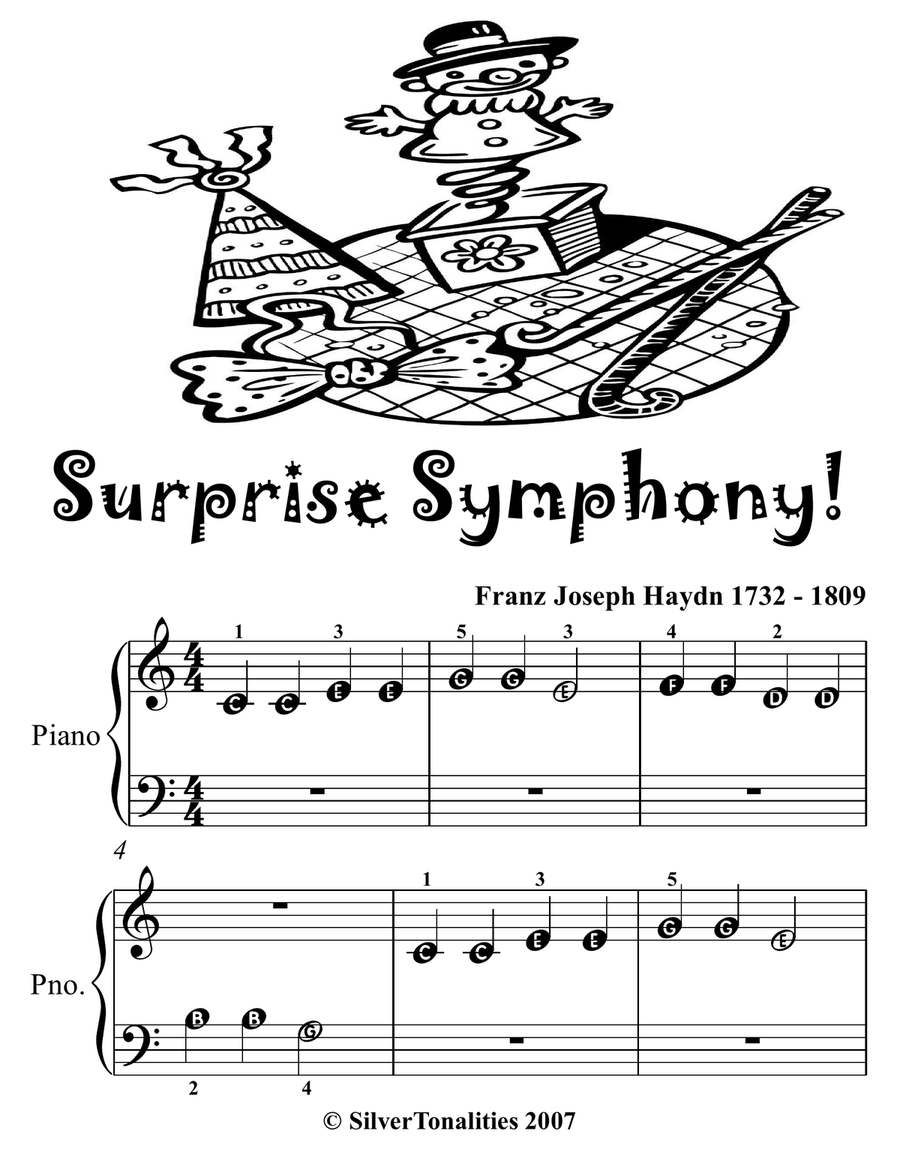 Surprise Symphony Beginner Piano Sheet Music 2nd Edition Easy Piano scores gallery preview page 2