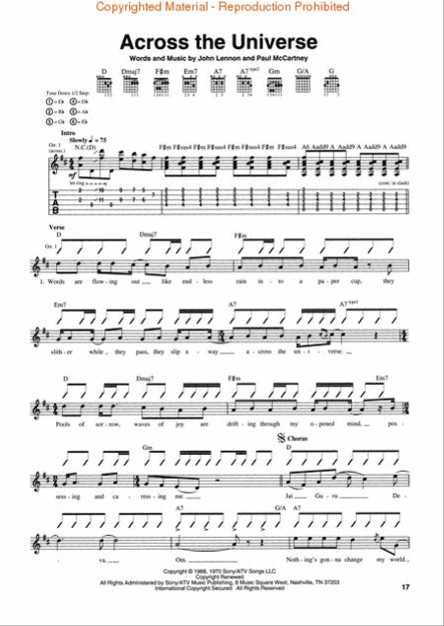 The Beatles – Let It Be Electric Guitar scores gallery preview page 4