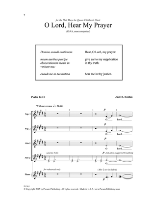 Book cover for O Lord, Hear My Prayer