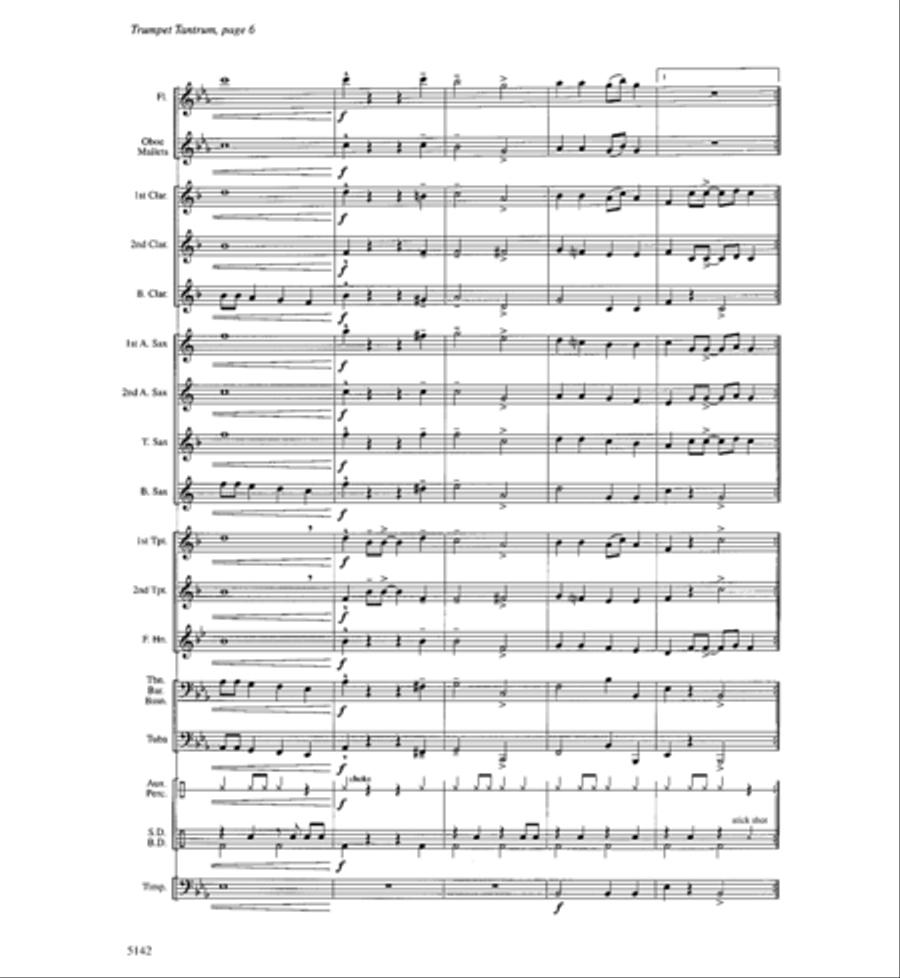 Trumpet Tantrum Trumpet Tantrum Concert Band scores gallery preview page 5