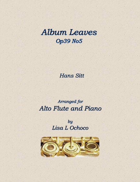 Album Leaves Op39 No5 for Alto Flute and Piano image number null