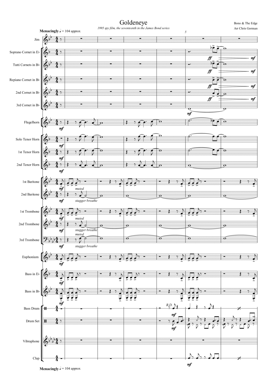 Goldeneye Brass Band scores gallery preview page 1