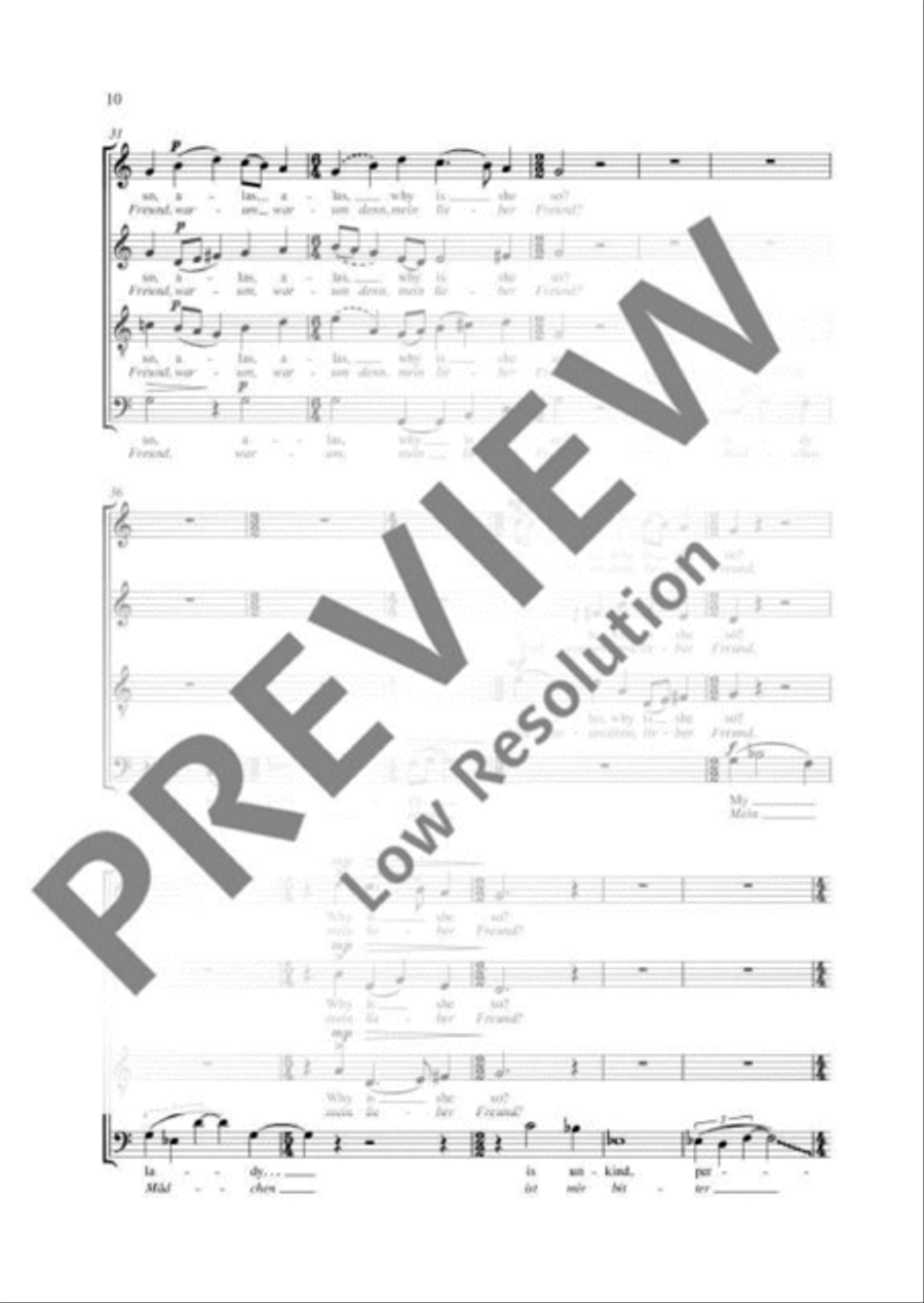 Seven Songs from Shakespeare's Comedies 4-Part scores gallery preview page 11
